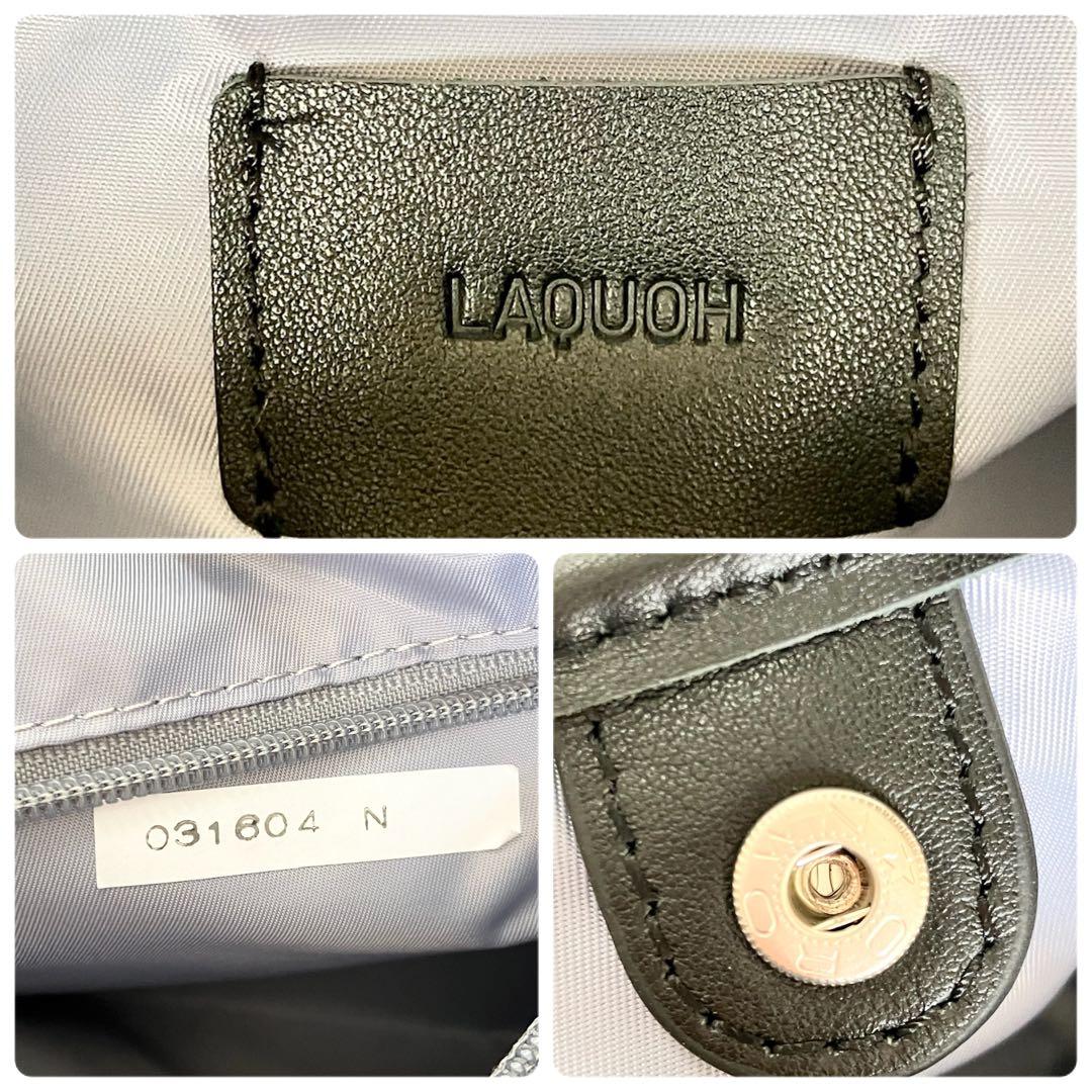 【極美品】LAQUOH　ラクーオ　トートバッグ　Sサイズ　ブラック　撥水加工