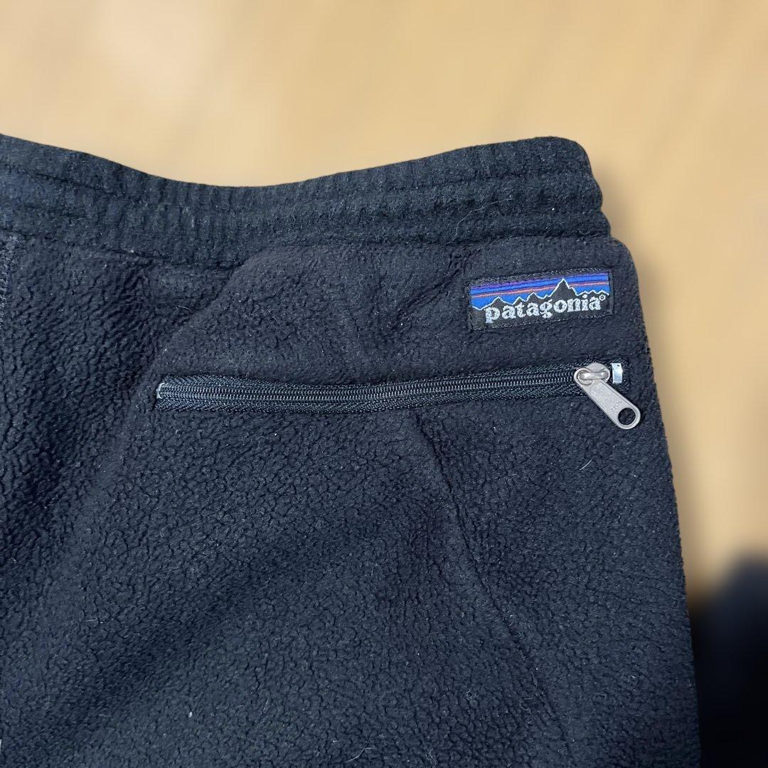 90s patagonia フリースパンツ usa Mサイズ 黒 ブラック