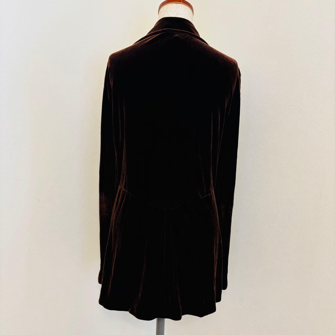 ANNA SUI イタリア製 ベルベットジャケット 茶 L