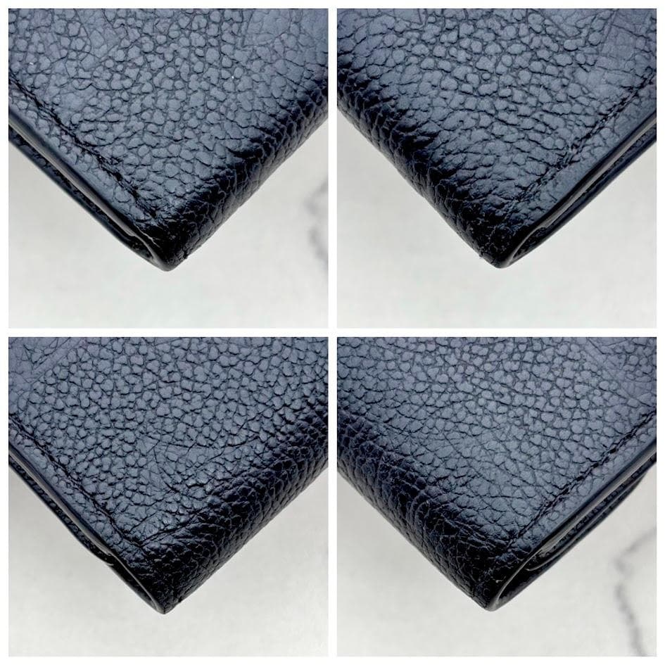 【超極美品・箱袋付き】ルイヴィトン　アンプラント　ポルトモネロザリ　ブラック