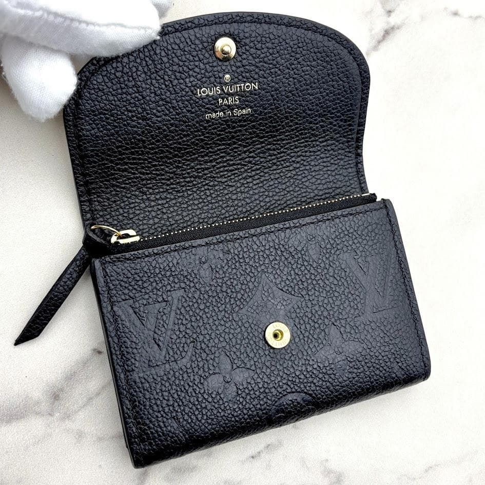 【超極美品・箱袋付き】ルイヴィトン　アンプラント　ポルトモネロザリ　ブラック