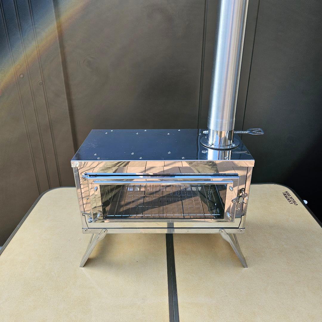 CHANGE MOORE 薪ストーブ 二次燃焼 煙突付き コンパクト収納　①