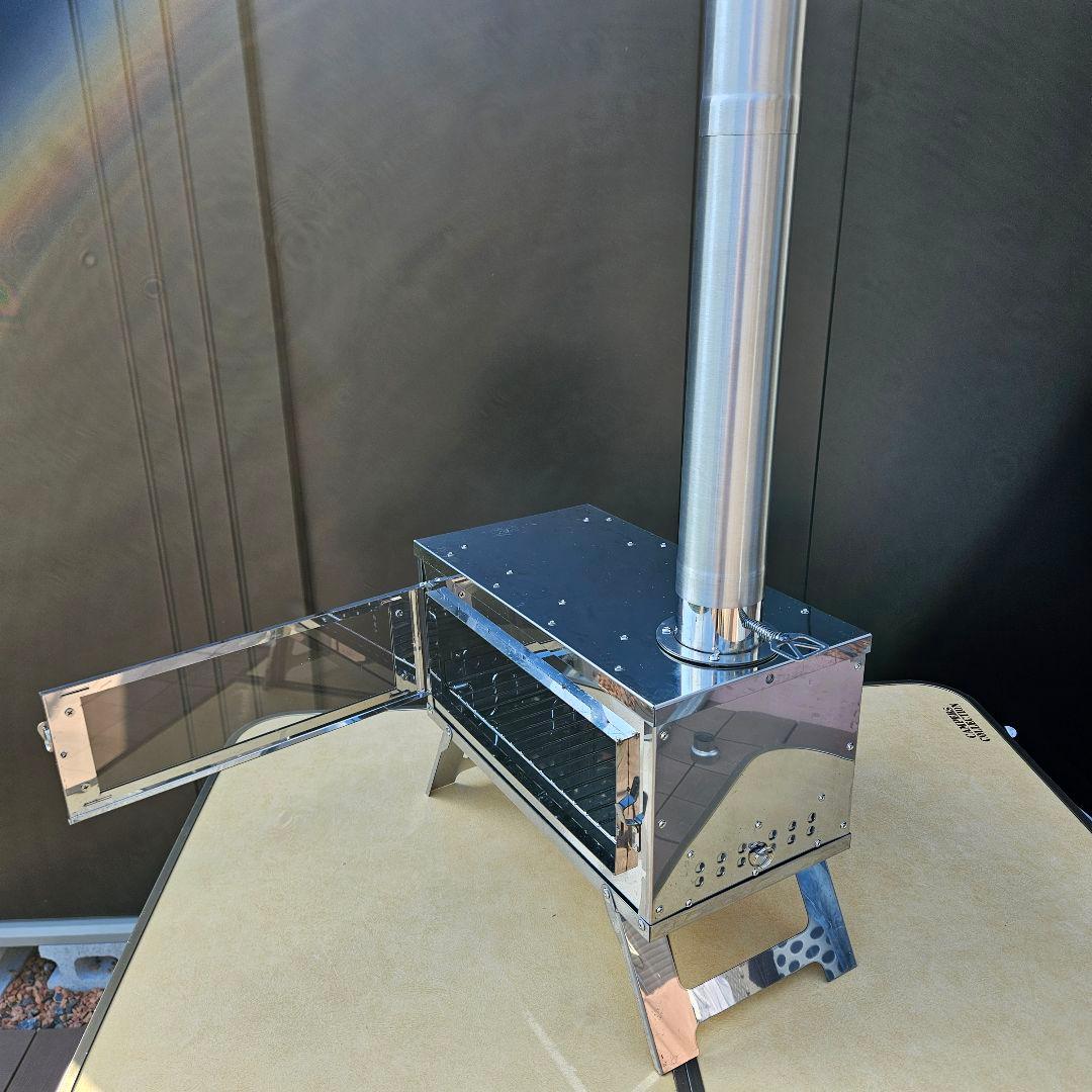 CHANGE MOORE 薪ストーブ 二次燃焼 煙突付き コンパクト収納　①