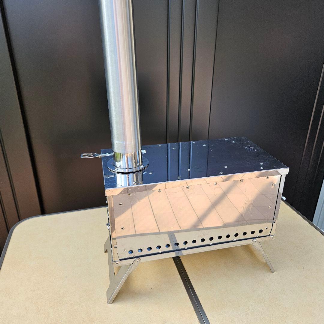 CHANGE MOORE 薪ストーブ 二次燃焼 煙突付き コンパクト収納　①