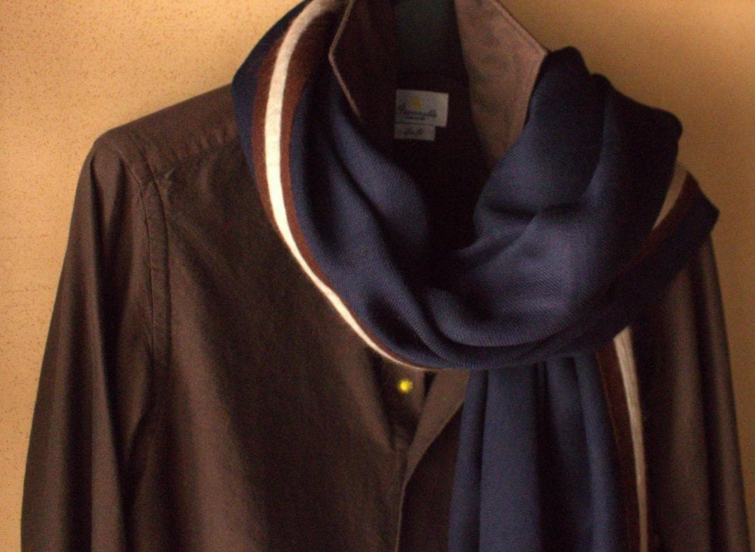 未使用 期間限定お値下げ フランコバッシ ネイビー ブラウン アズーロエマローネ