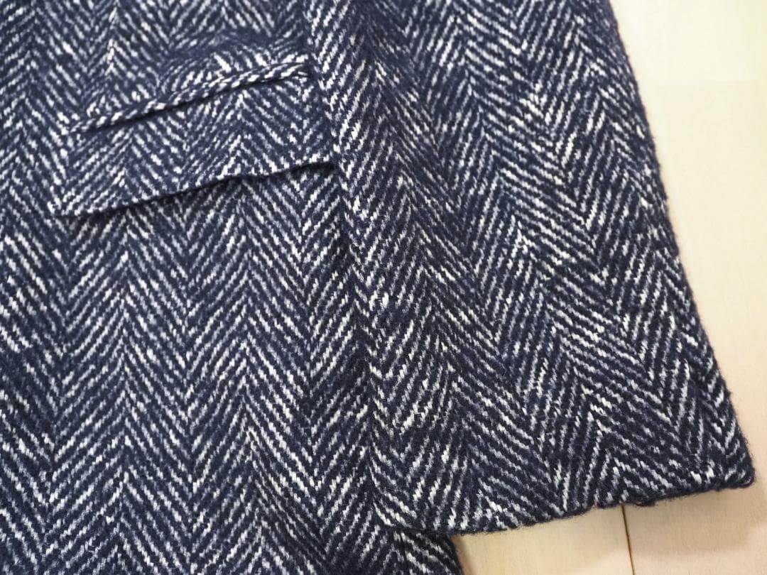 アレキサンダーマックィーン 11AWヘリンボーンツイードチェスターコート46