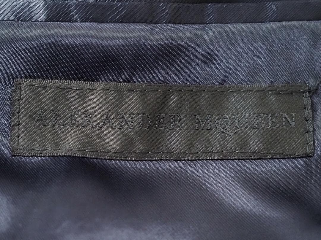 アレキサンダーマックィーン 11AWヘリンボーンツイードチェスターコート46