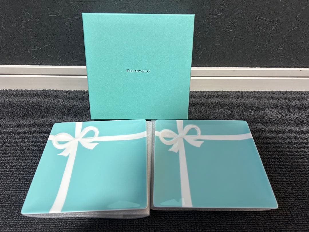 新品未使用Tiffany & Co. ブルーボウデザートプレートセット