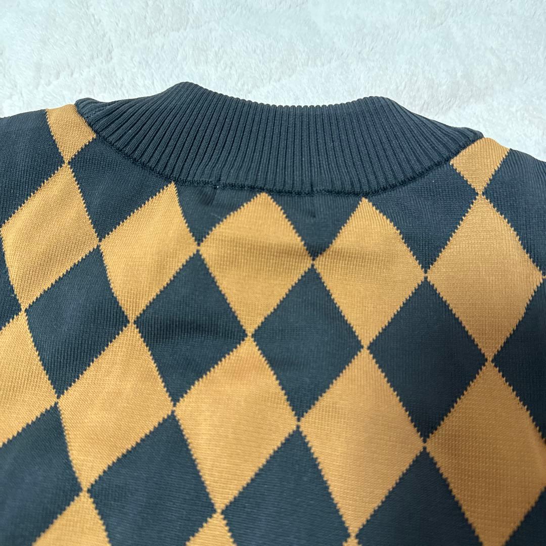 ゴルフウェア WAAC ワック ダイヤ柄セットアップ ニット スカート