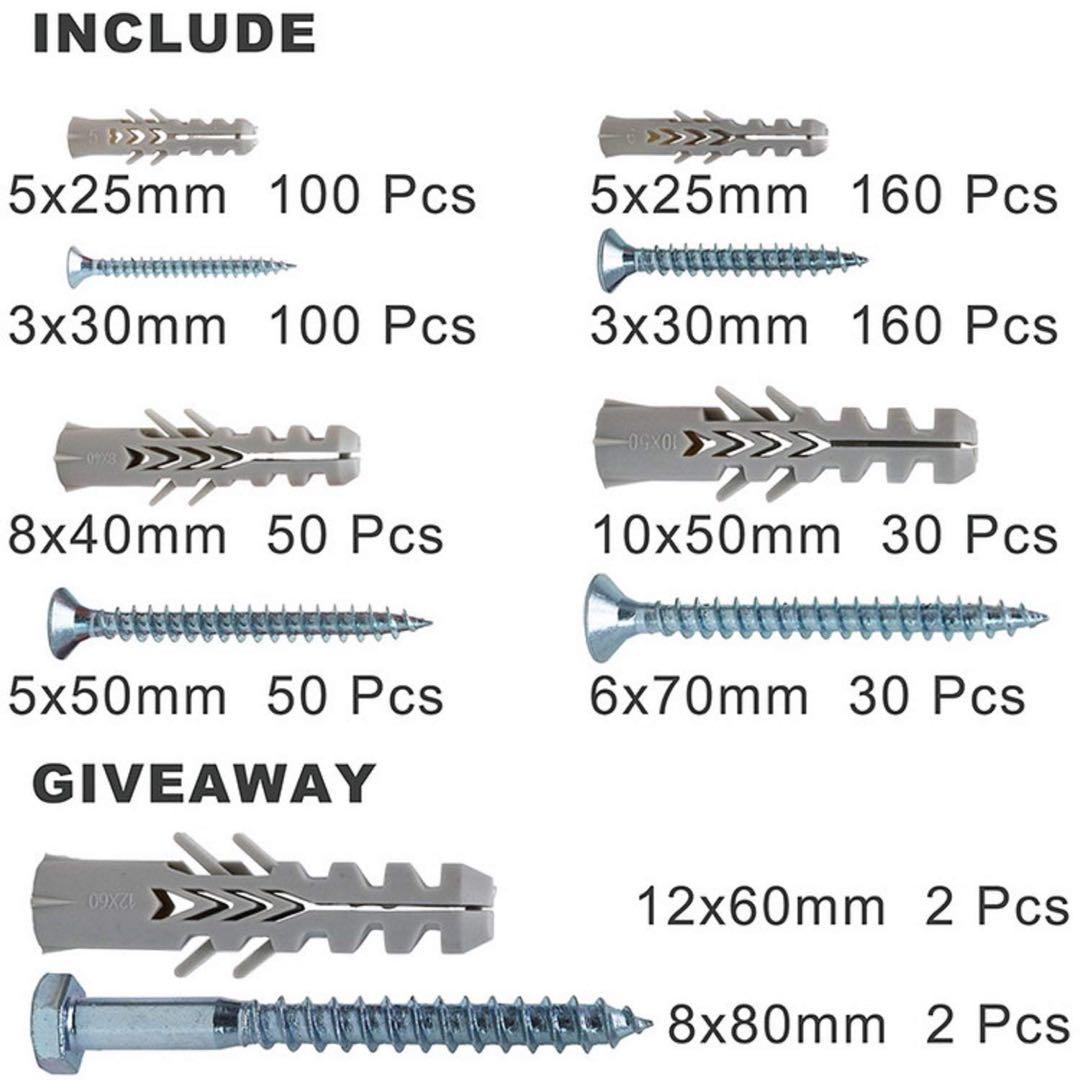 ❤️特別セール❤️ ボードアンカー 木ネジキット 石こうボード壁用アンカー
