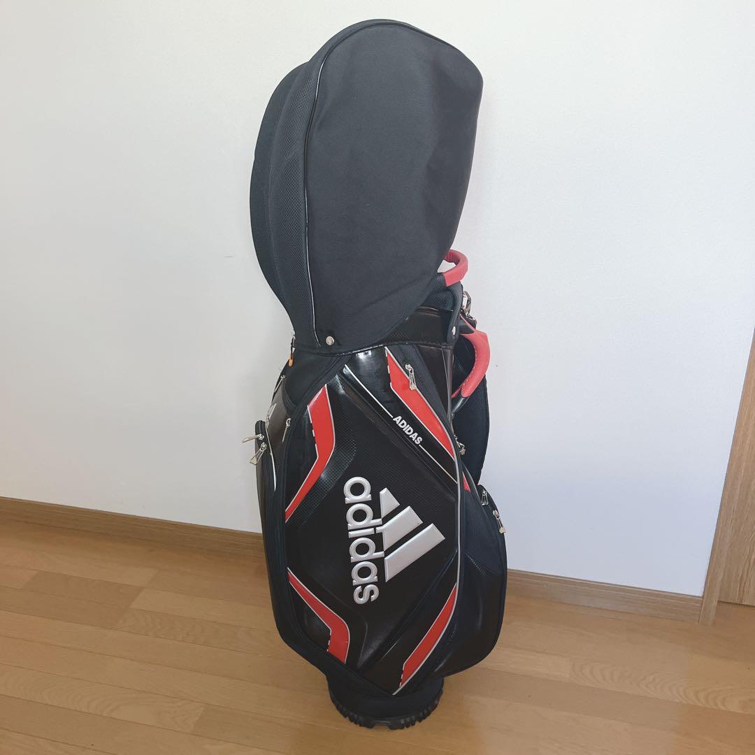 K286 adidas アディダス キャディバッグ 赤黒