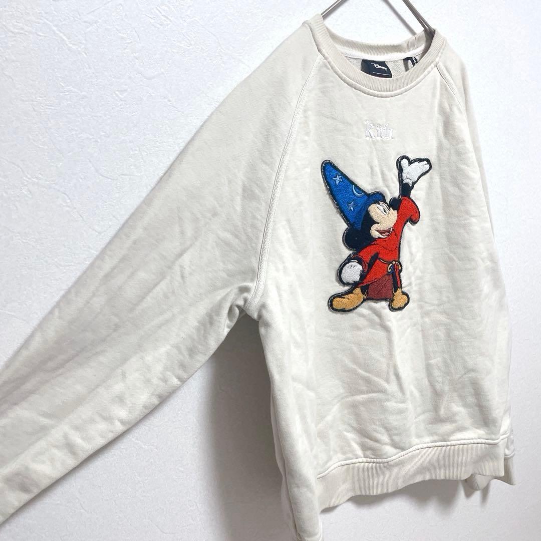 キス ディズニー コラボ ミッキーマウス 刺繍 スウェット トレーナー 古着 M