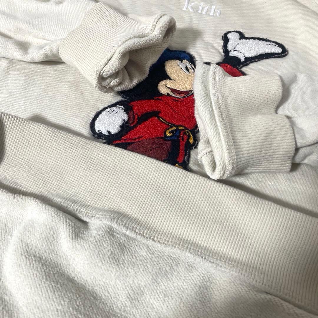 キス ディズニー コラボ ミッキーマウス 刺繍 スウェット トレーナー 古着 M