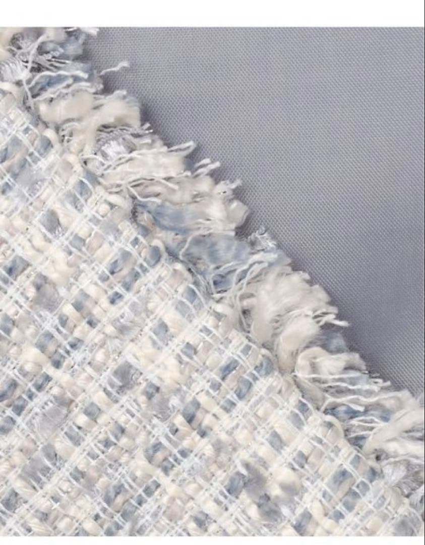 美品　anysis ノーカラーツイードジャケット グレー