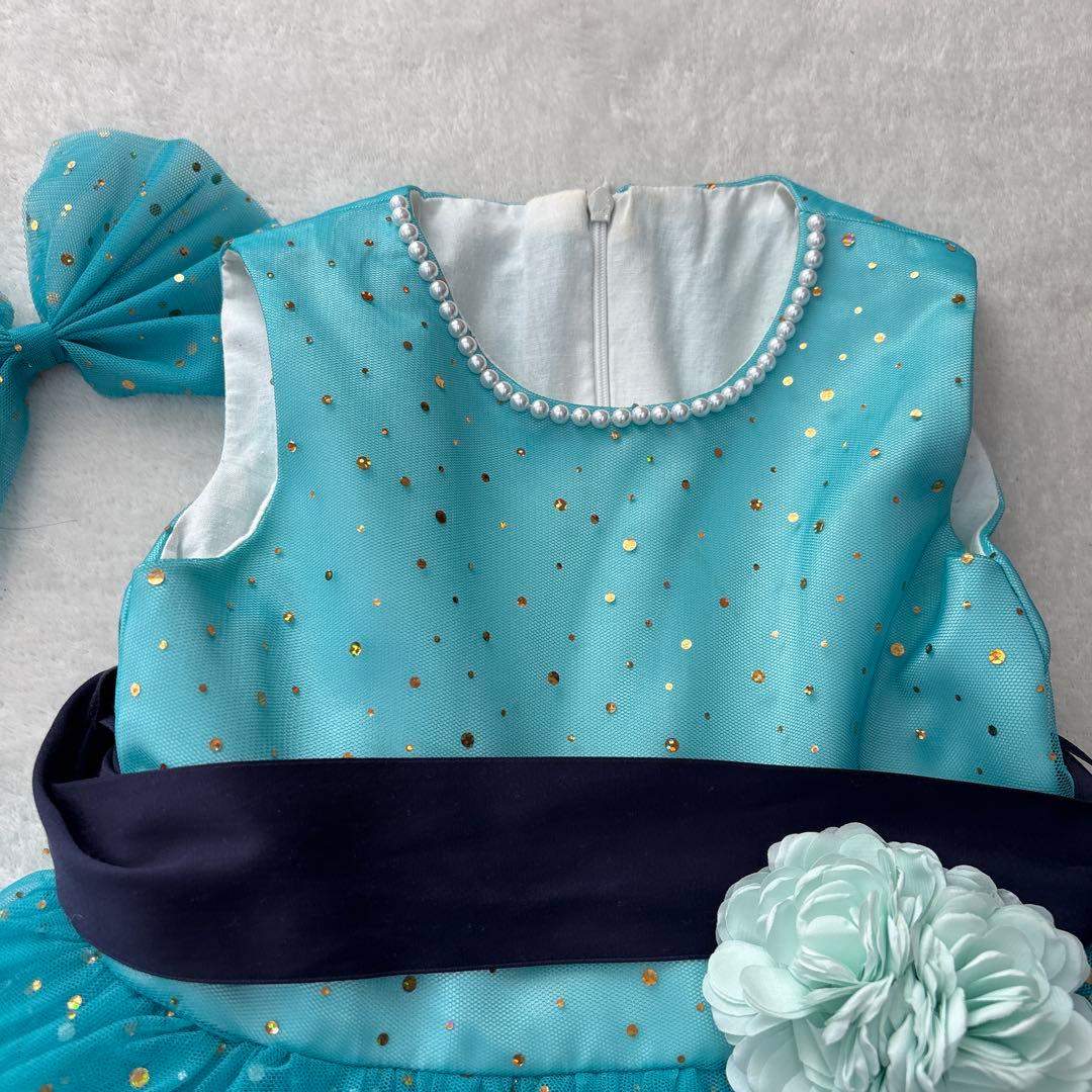 ドレスコ エメラルドブルージュエリードレス 120