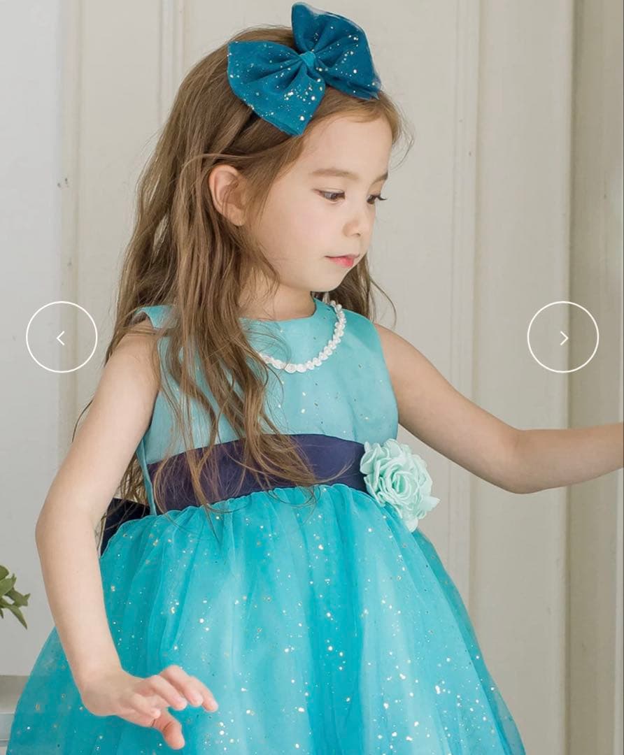 ドレスコ エメラルドブルージュエリードレス 120