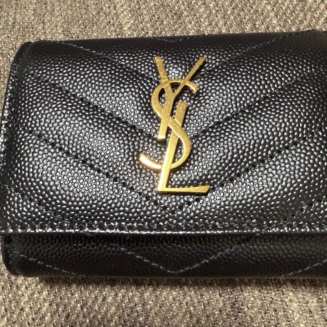 SAINT LAURENT 黒 レザーキーケース