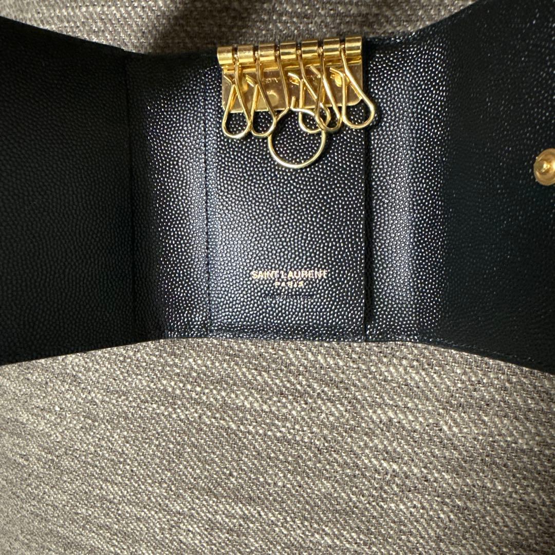 SAINT LAURENT 黒 レザーキーケース