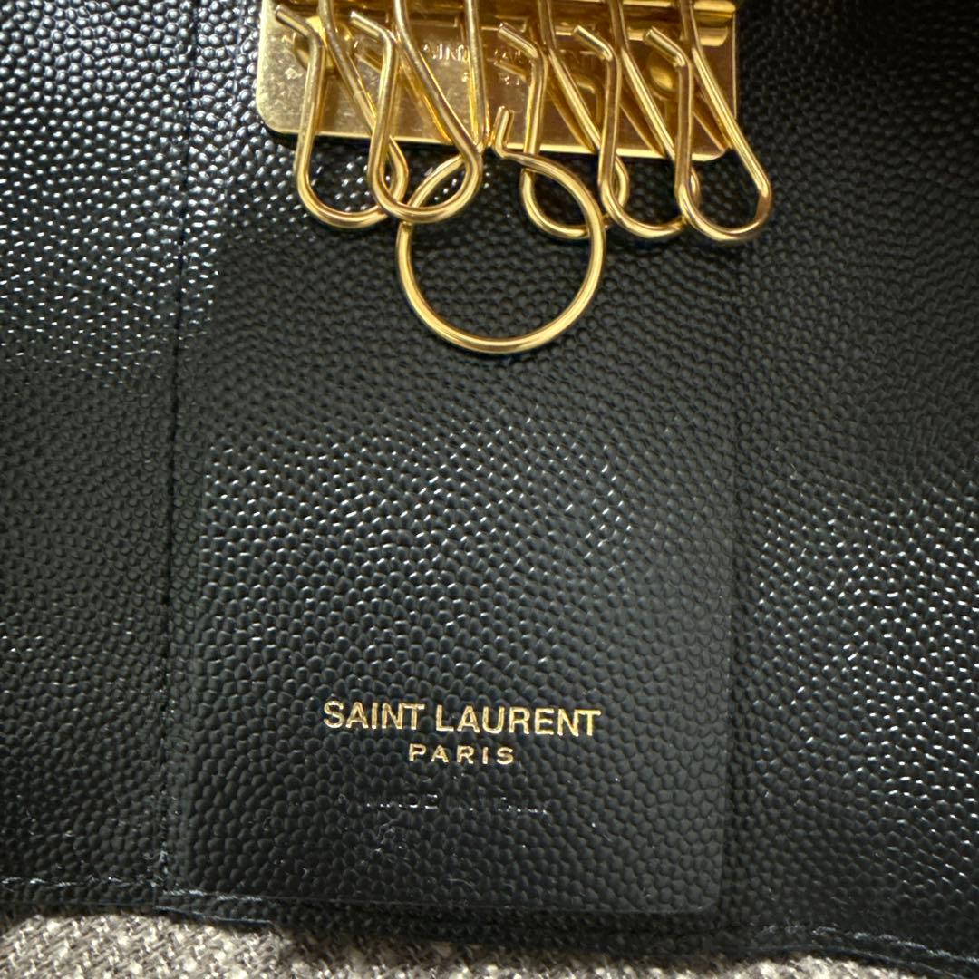 SAINT LAURENT 黒 レザーキーケース