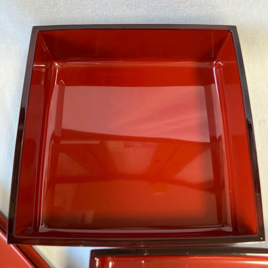 越前漆器　越前塗　溜塗り　本重箱　お重　重箱　二段重　二段重箱春秋蒔絵　桜と紅葉