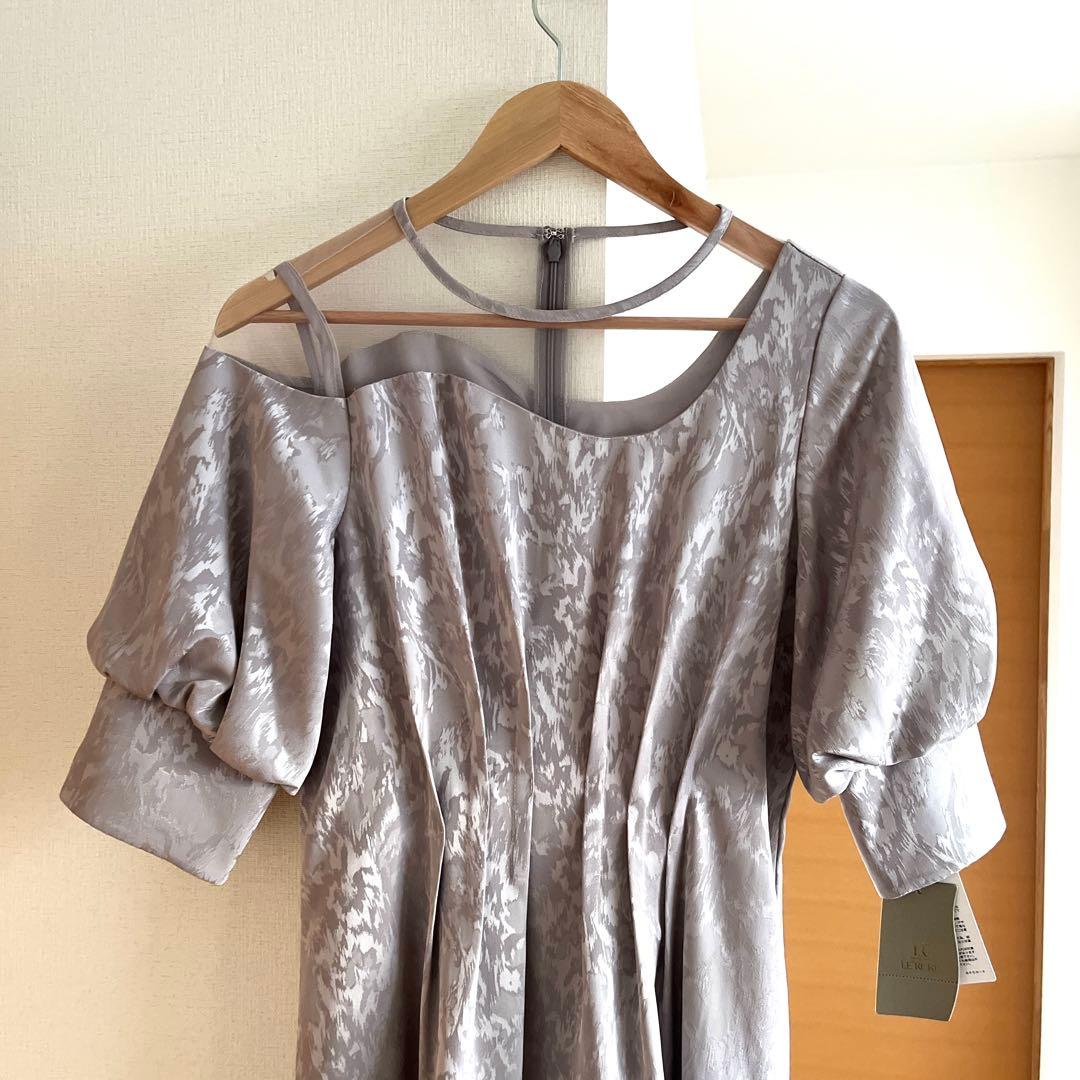 【美品】Meandering waist tuck flare dress M