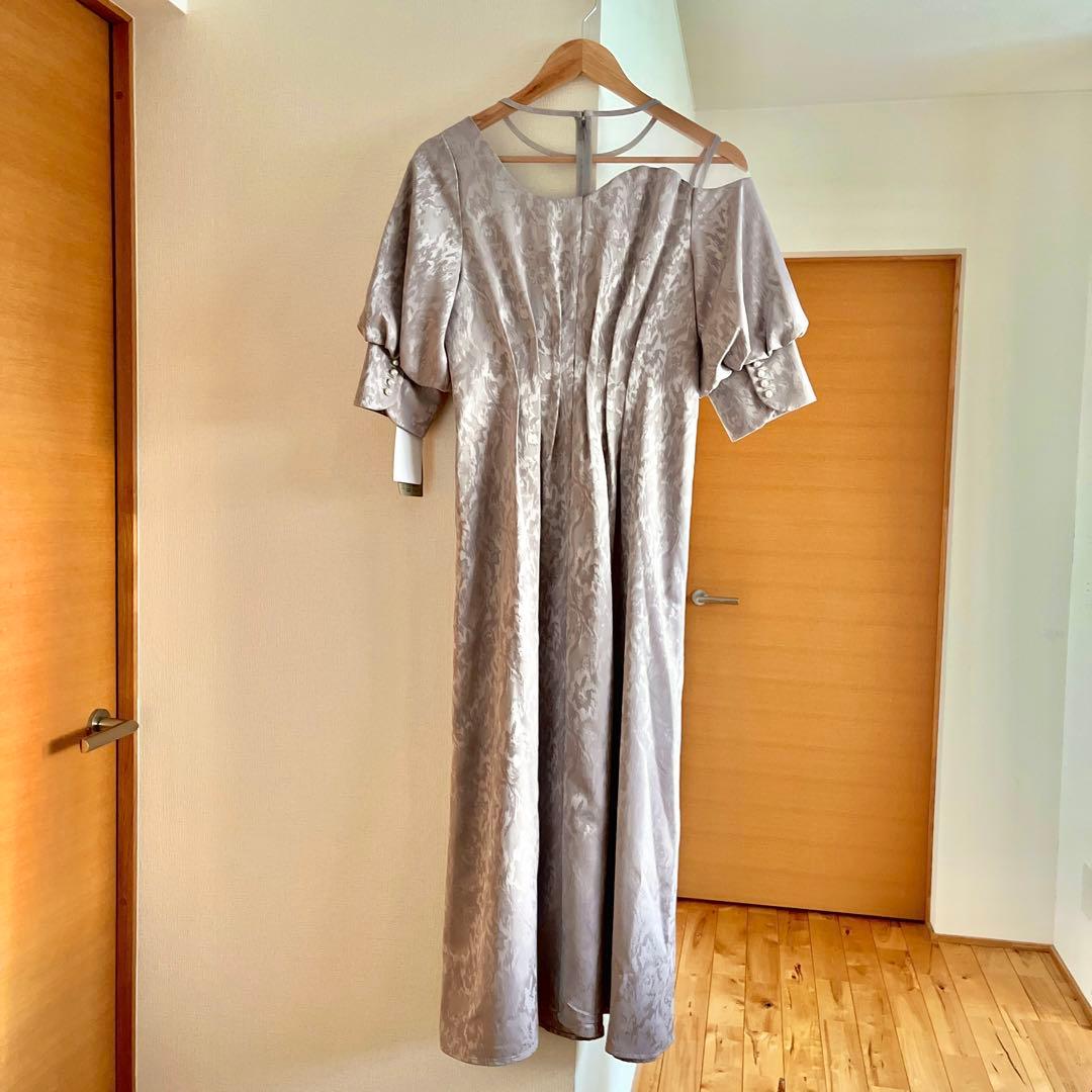 【美品】Meandering waist tuck flare dress M