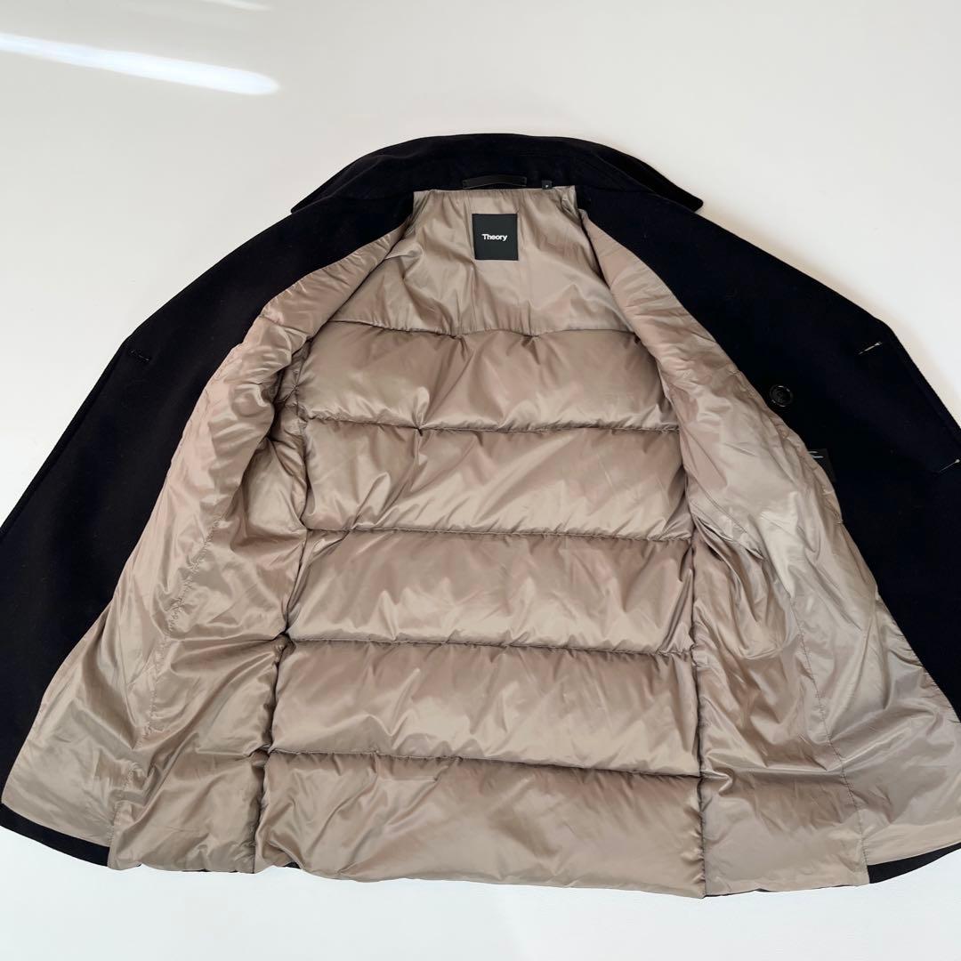 ▼セオリー ピーコート ダウン ドッキング カシミヤ メルトン ショートコート