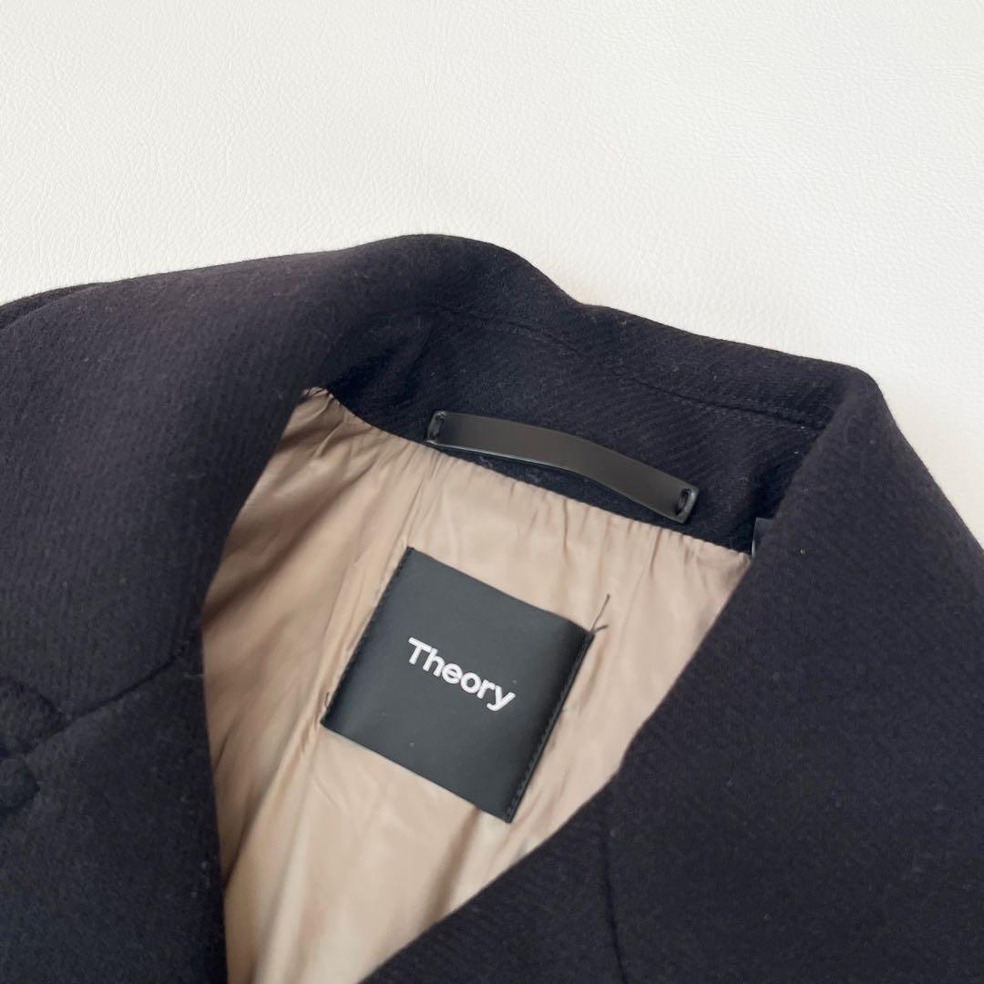 ▼セオリー ピーコート ダウン ドッキング カシミヤ メルトン ショートコート