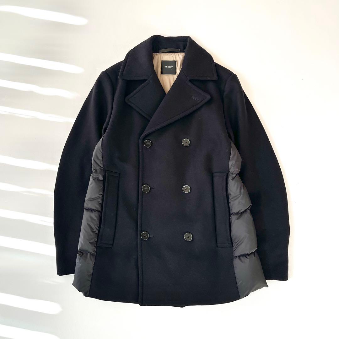 ▼セオリー ピーコート ダウン ドッキング カシミヤ メルトン ショートコート