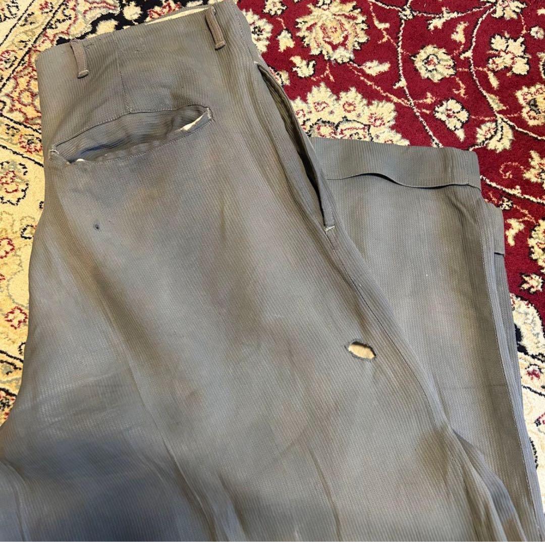 う*ー様 50s レーヨンスラックス 襤褸 ギャバジンスラックス ギャバスラ ロ