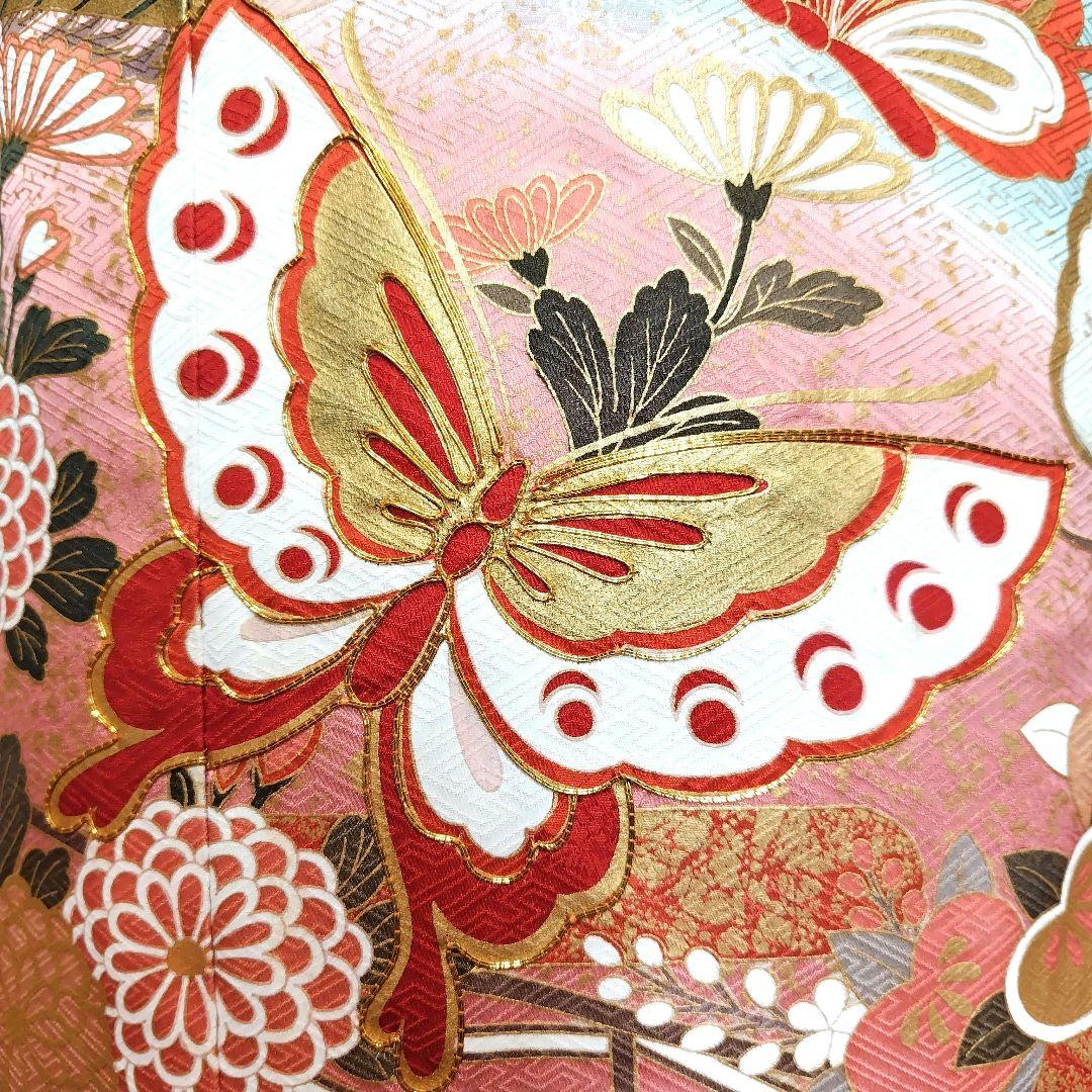振袖フルセット(8点)・成人式・古典柄・金彩加工・くすみ・金駒刺繍・逸品