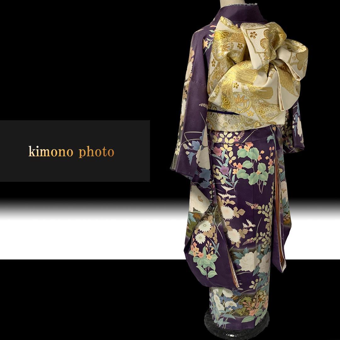 【新品、未使用】振袖7点フルセット【極上逸品】正絹【金駒刺繍友禅染】トールサイズ