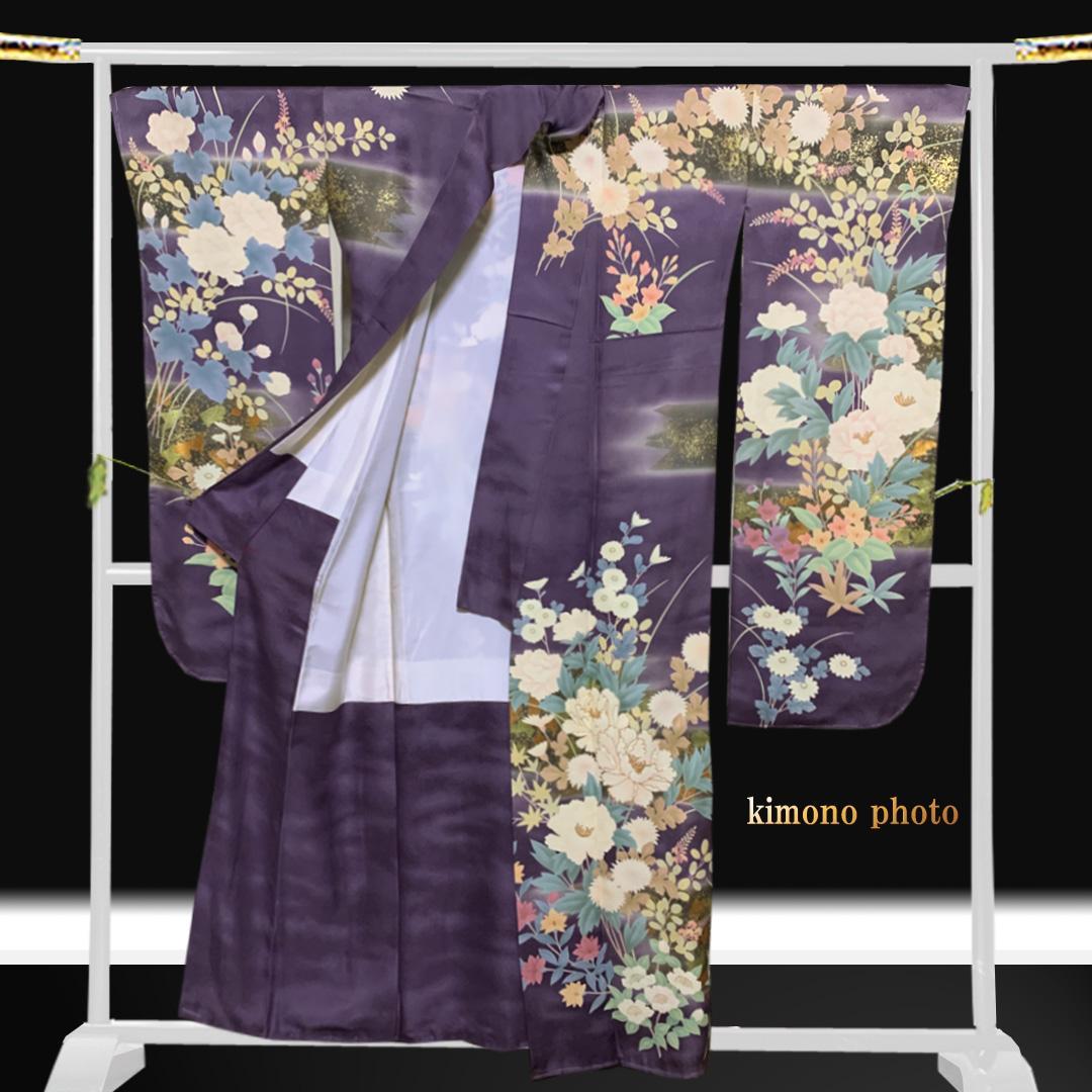 【新品、未使用】振袖7点フルセット【極上逸品】正絹【金駒刺繍友禅染】トールサイズ