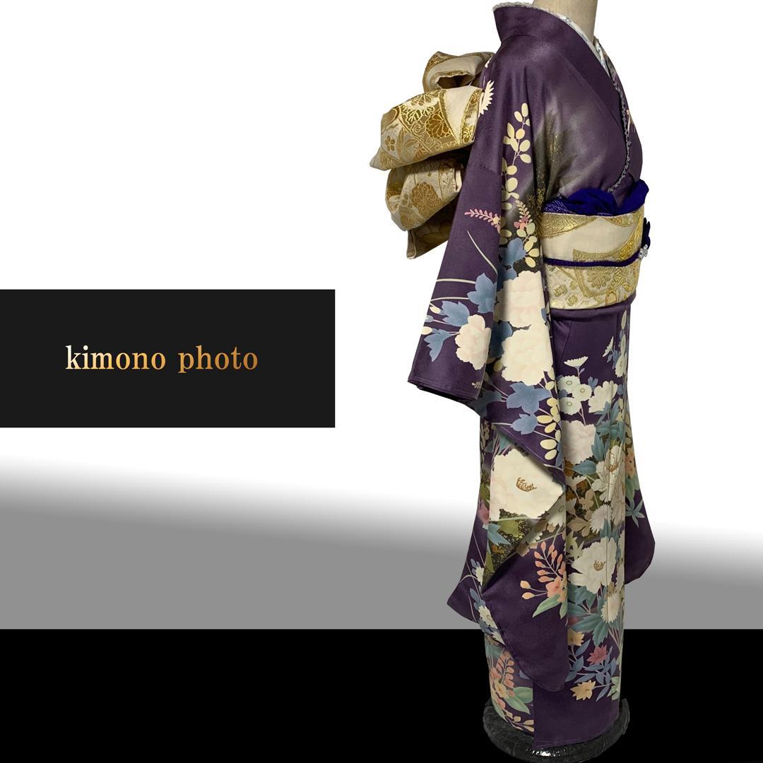 【新品、未使用】振袖7点フルセット【極上逸品】正絹【金駒刺繍友禅染】トールサイズ