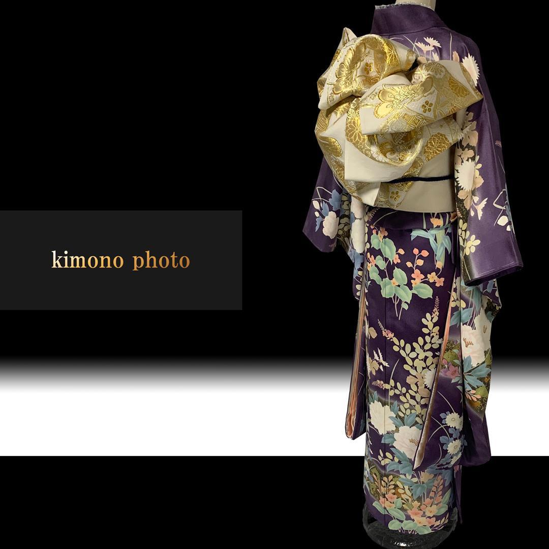 【新品、未使用】振袖7点フルセット【極上逸品】正絹【金駒刺繍友禅染】トールサイズ