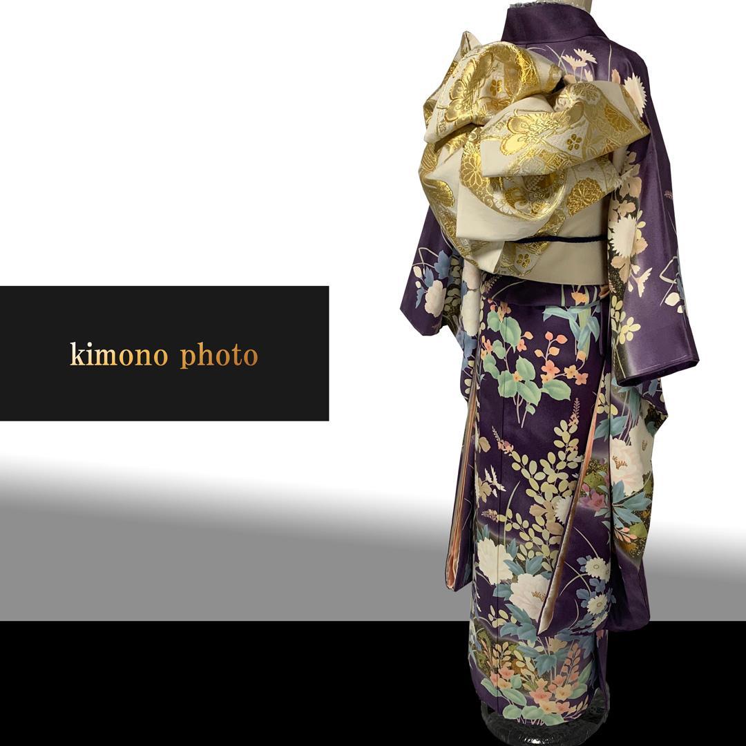 【新品、未使用】振袖7点フルセット【極上逸品】正絹【金駒刺繍友禅染】トールサイズ