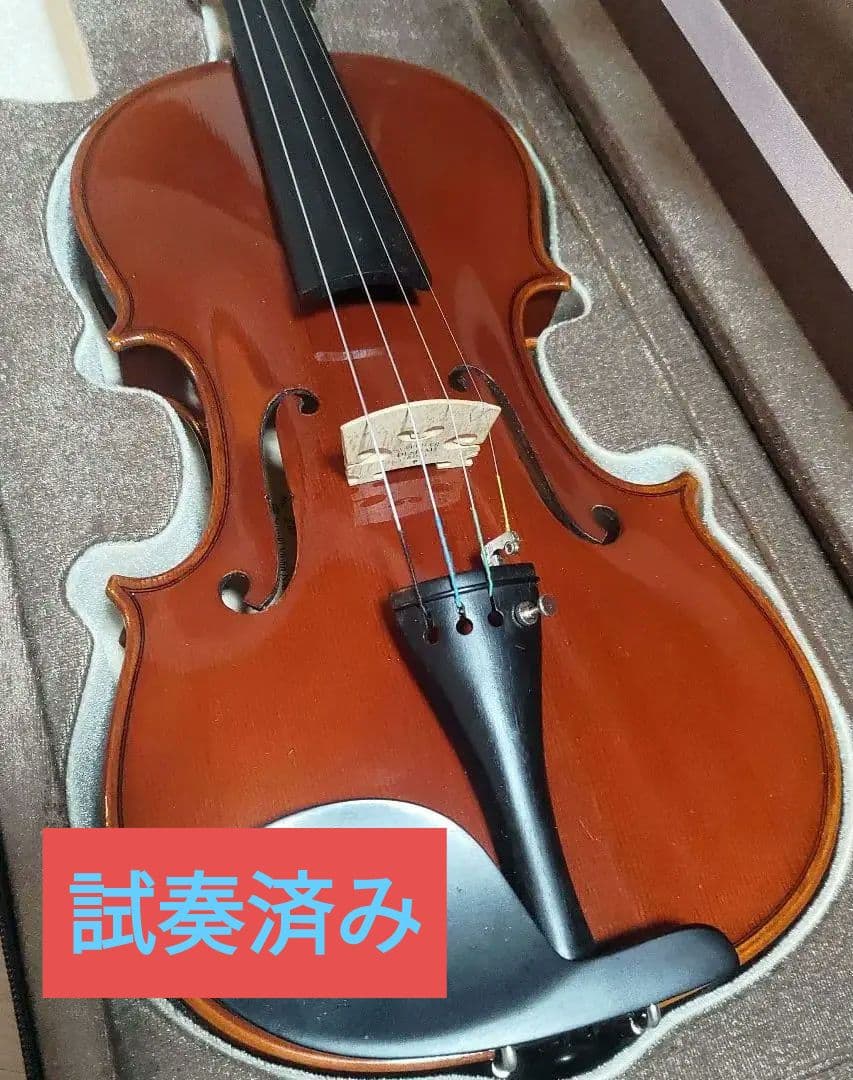 国産 高級 バイオリン 鈴木 No.500 4/4 弓、肩当、松脂 定価20万