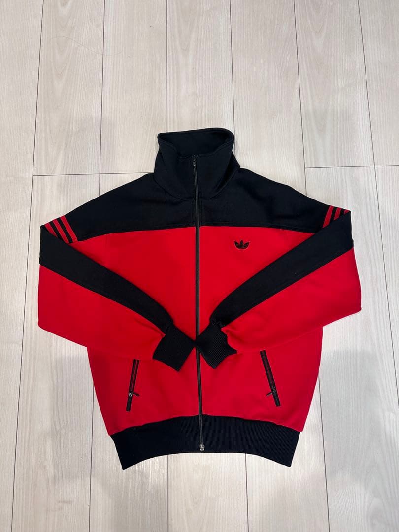 【希少】70s，80s adidas トレーナー レッド ブラック サイズ2