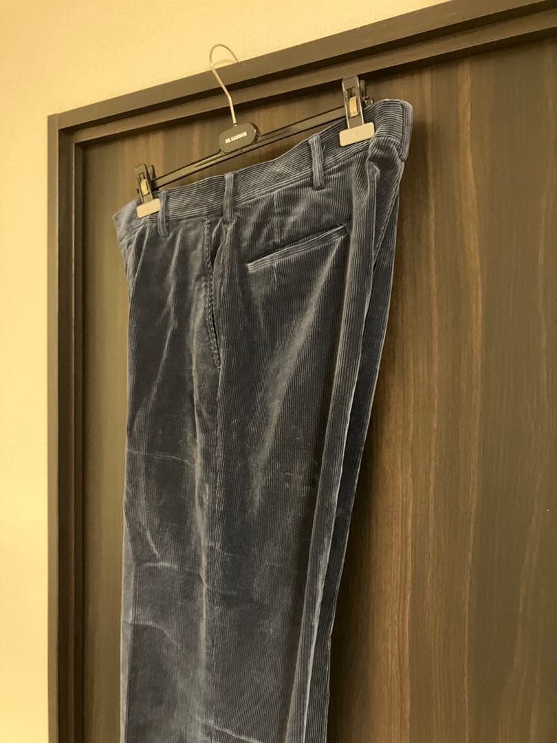 オーラリー　ネイビー コーデュロイ パンツ