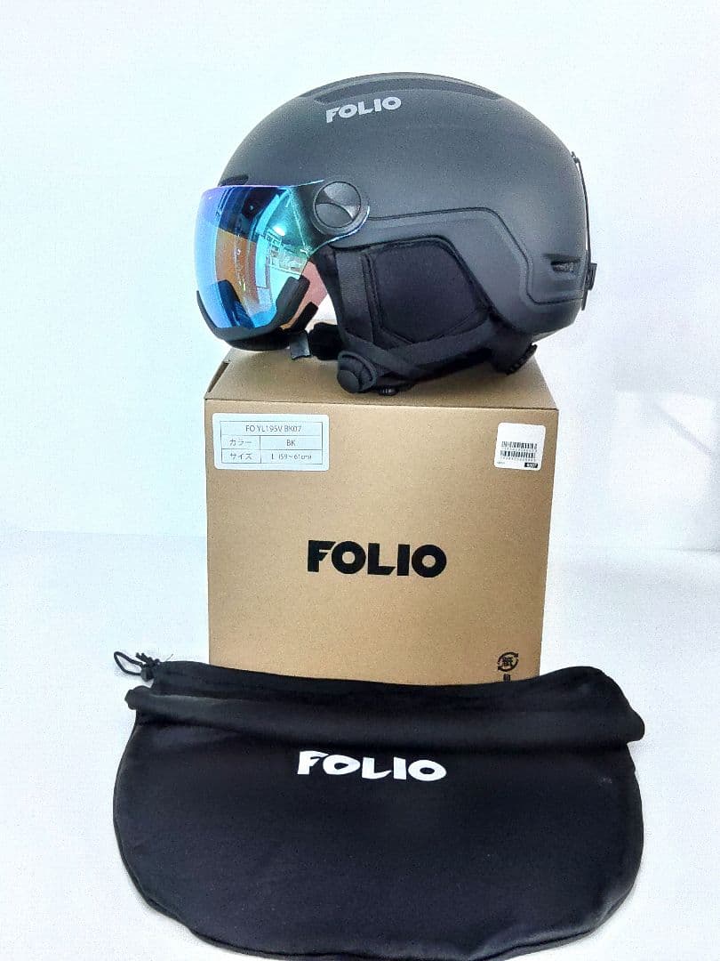 FOLIO スキー スノーボード シールド付きヘルメット 大人Lサイズ極美品✨