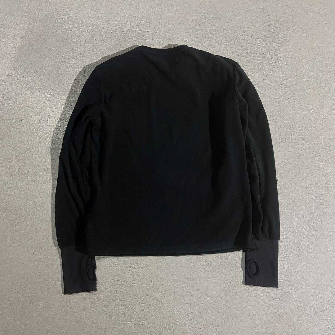 トップス PRADA SPORT fleece long shirt black