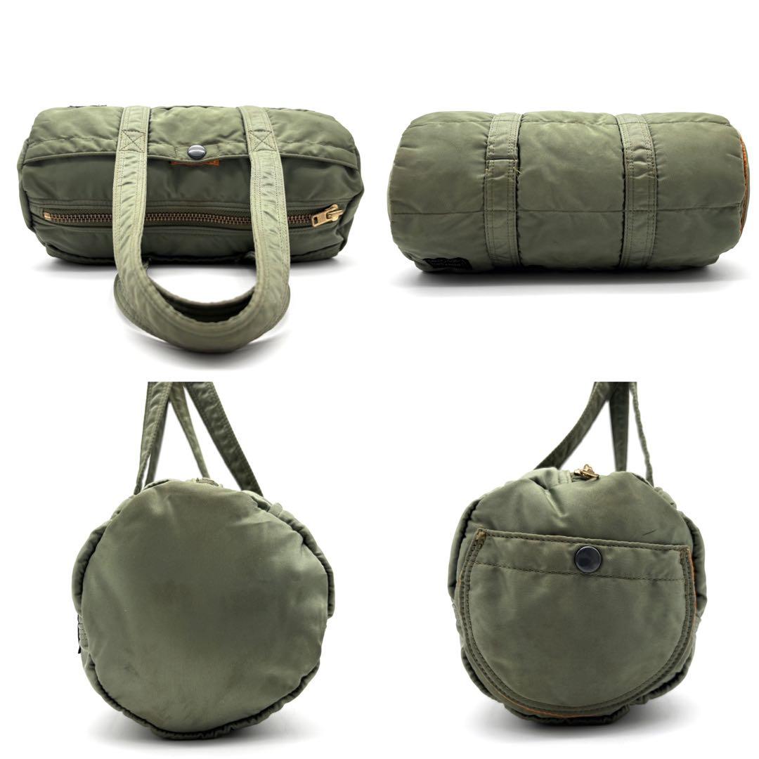 極美品 ポーター タンカー ミニボストン ダッフルバッグ ロゴ セージグリーン