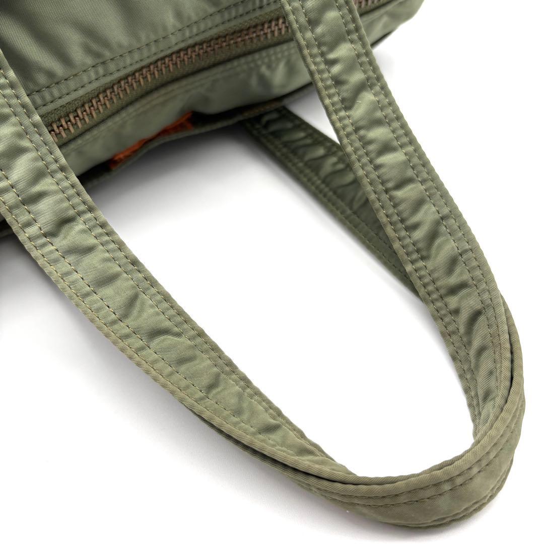 極美品 ポーター タンカー ミニボストン ダッフルバッグ ロゴ セージグリーン