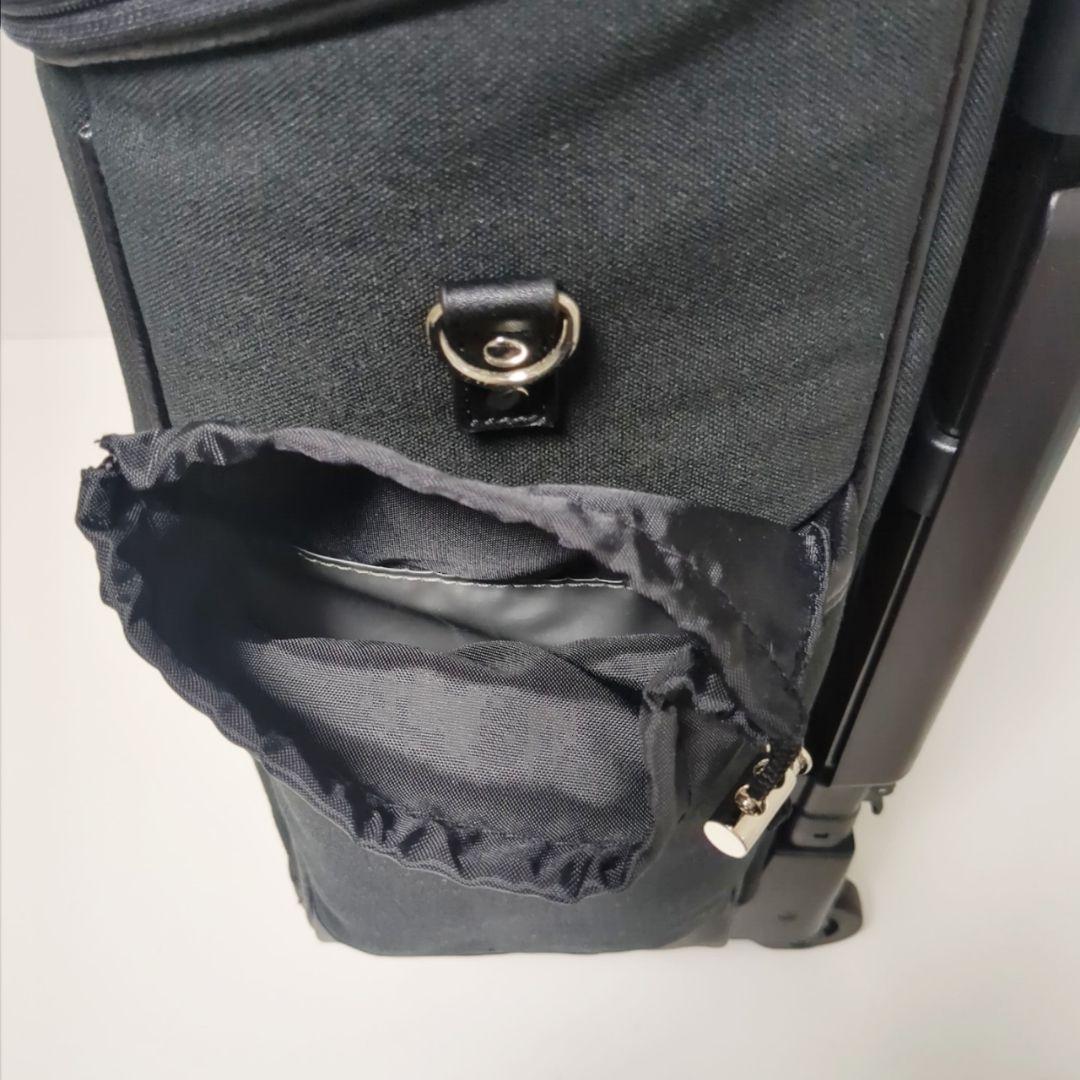 【良品】SWANYスワニー キャリーバッグカート座面付き4輪ブラック黒　機内持ち