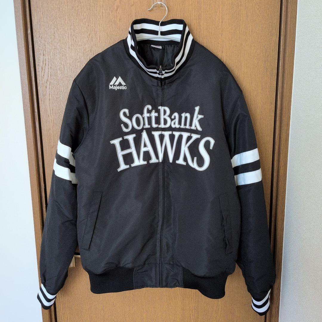 SoftBank HAWKS ジャケット Majestic ブラック　サイズL