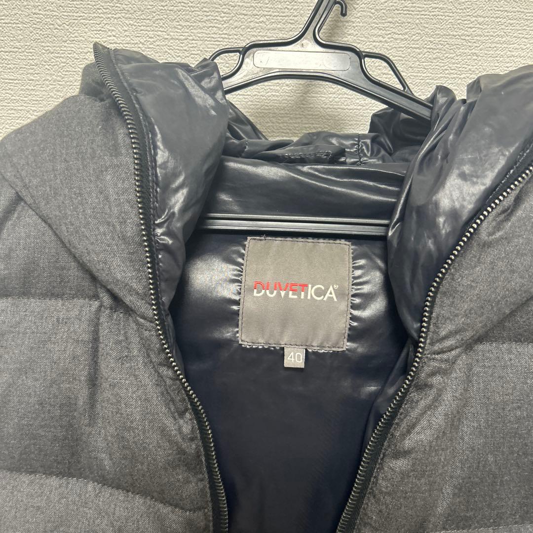 DUVETICA フード付きダウンベスト サイズ40 グレー