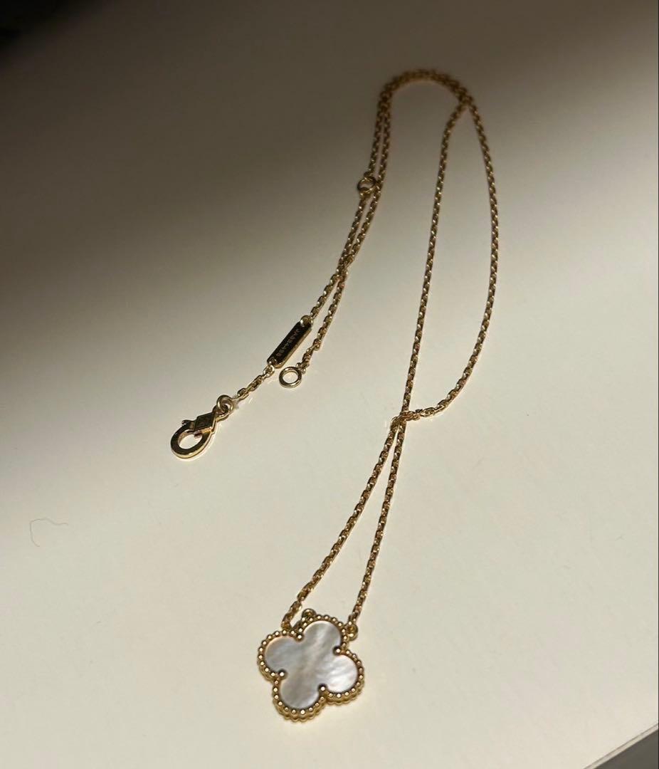 ヴァンクリーフアーペル ヴィンテージアルハンブラネックレス マザーオブパール