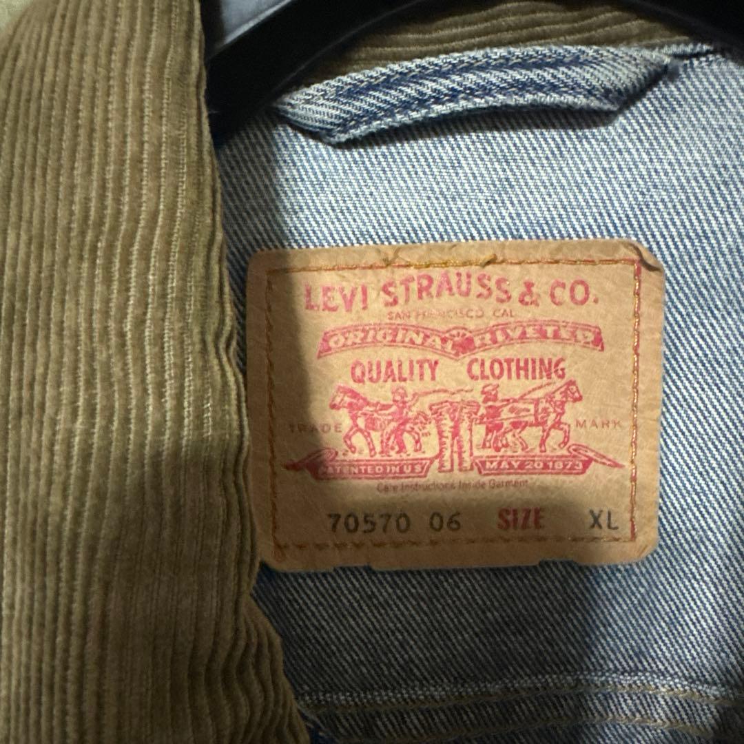 Levis 70570-06 リーバイス　コーデュロイ襟　デニムジャケット