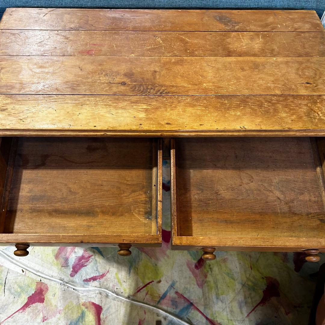 20-30's Pine Desk Table イギリス アンティークデスク