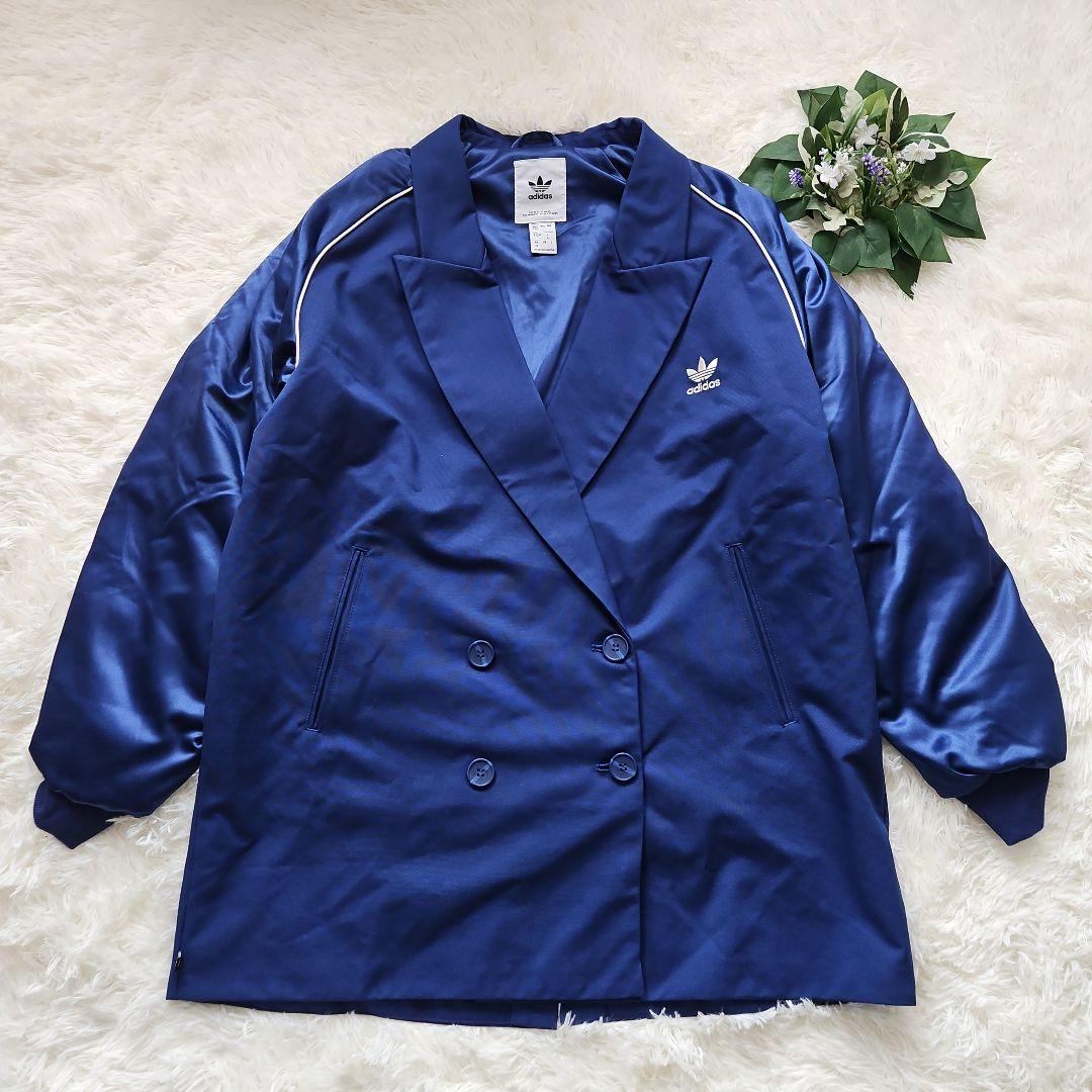 adidas アディダス カレッジ ブレザー テーラードジャケット ブルー L